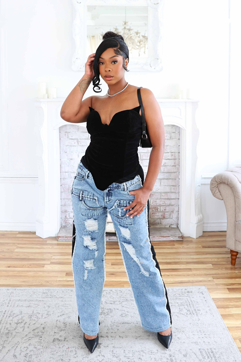 Ms Denim Jogger Pants